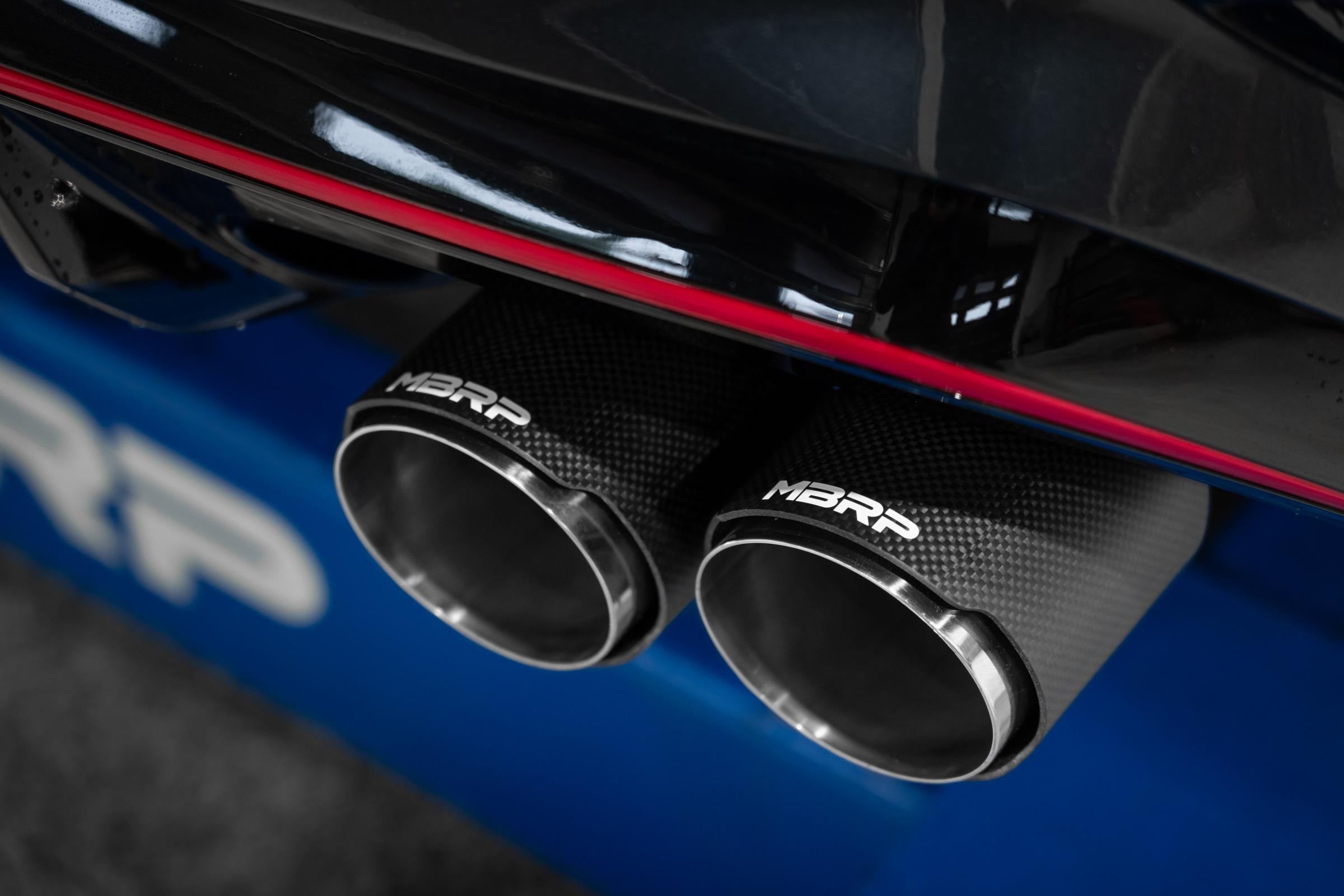 22-Up Kia Forte GT 1.6L Turbo T304 Stainless Steel 2.5 Inch Axle-Back Dual Split Rear with Quad Carbon Fiber Tips Armor Pro - Apollo Off-Road