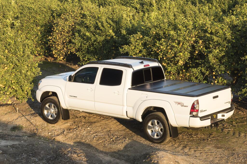 BAKFlip G2 Hard Folding Truck Bed Cover Rail Mounts Near Top of Bed Rail 2005-2015 Toyota Tacoma 6 Foot 2 Inch Bed with Deck Rail System BAK