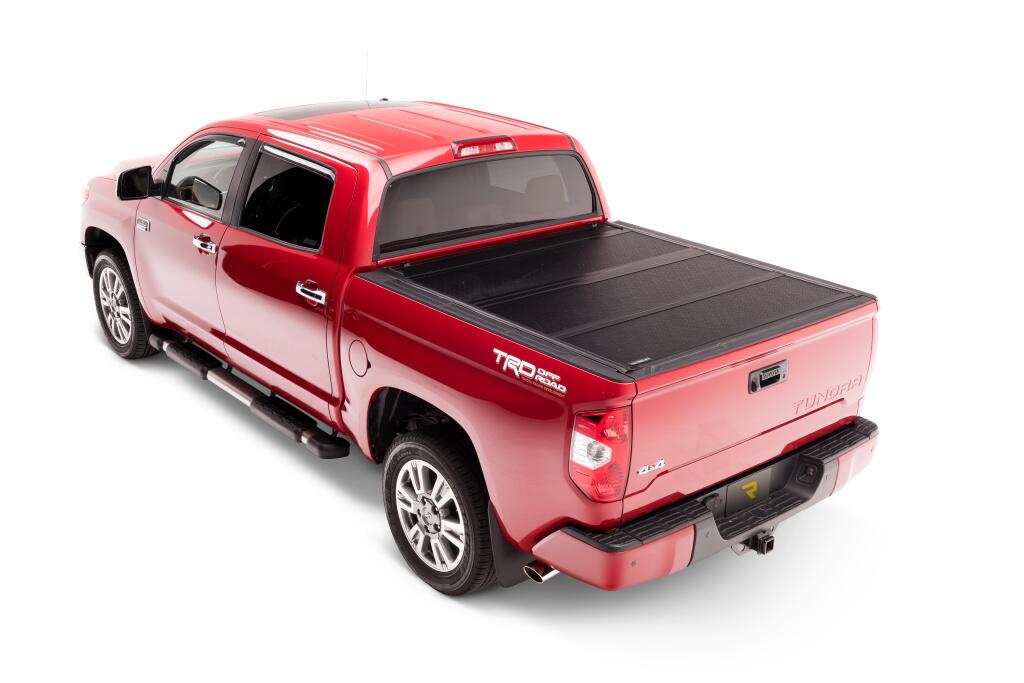 BAKFlip G2 Hard Folding Truck Bed Cover Rail Mounts Near Top of Bed Rail Rails Can Be Lowered Using Drop Down Brackets 2007-2021 Toyota Tundra 5 Foot 6 Inch Bed with Deck Rail System without Trail Special Edition Storage Boxes BAK