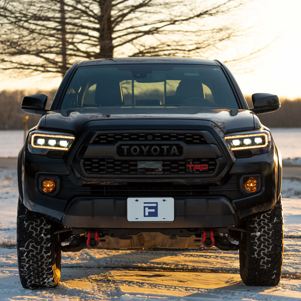 2016-2023 Toyota Tacoma LED Projector Headlights with Selectable DRL Chrome (pair) - Apollo Off-Road