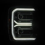 23-26 Ford Super Duty LUXX-Series LED Projector Headlights Alpha-Black - Apollo Off-Road