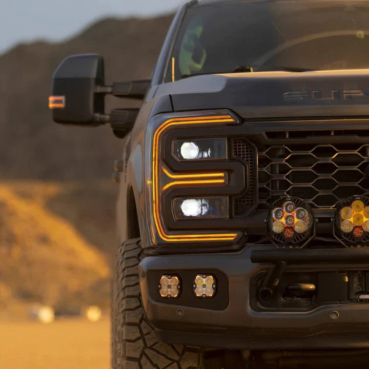 23-26 Ford Super Duty LUXX-Series LED Projector Headlights Chrome - Apollo Off-Road