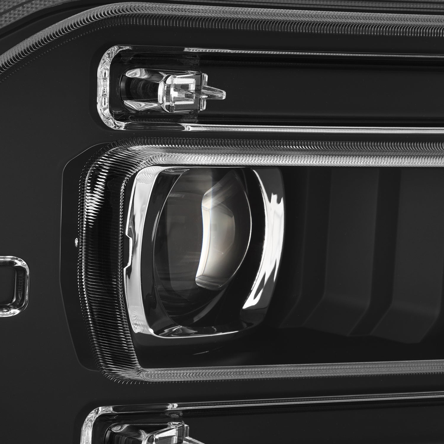23-26 Ford Super Duty LUXX-Series LED Projector Headlights Black - Apollo Off-Road