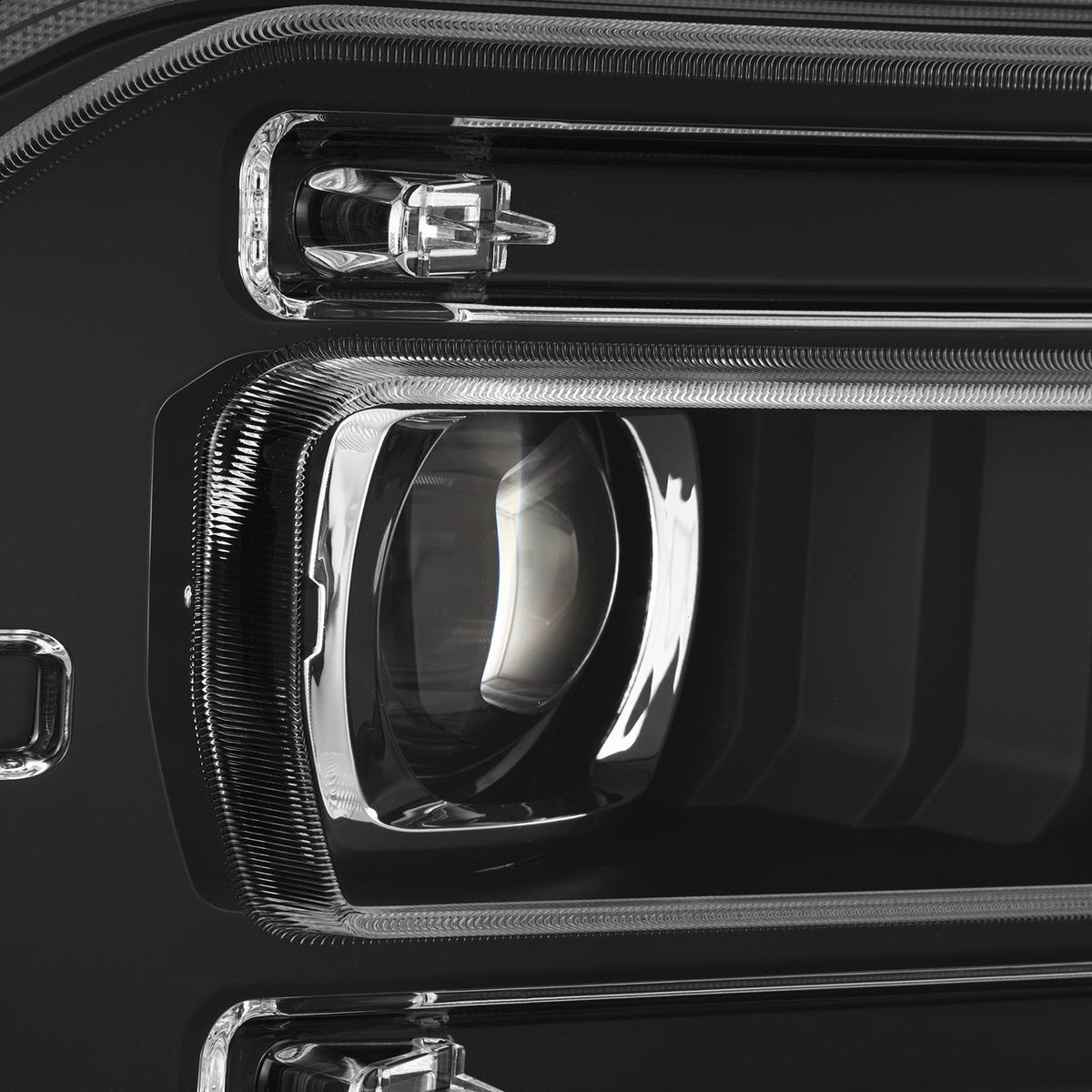 23-26 Ford Super Duty LUXX-Series LED Projector Headlights Black - Apollo Off-Road