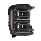 23-26 Ford Super Duty LUXX-Series LED Projector Headlights Black - Apollo Off-Road