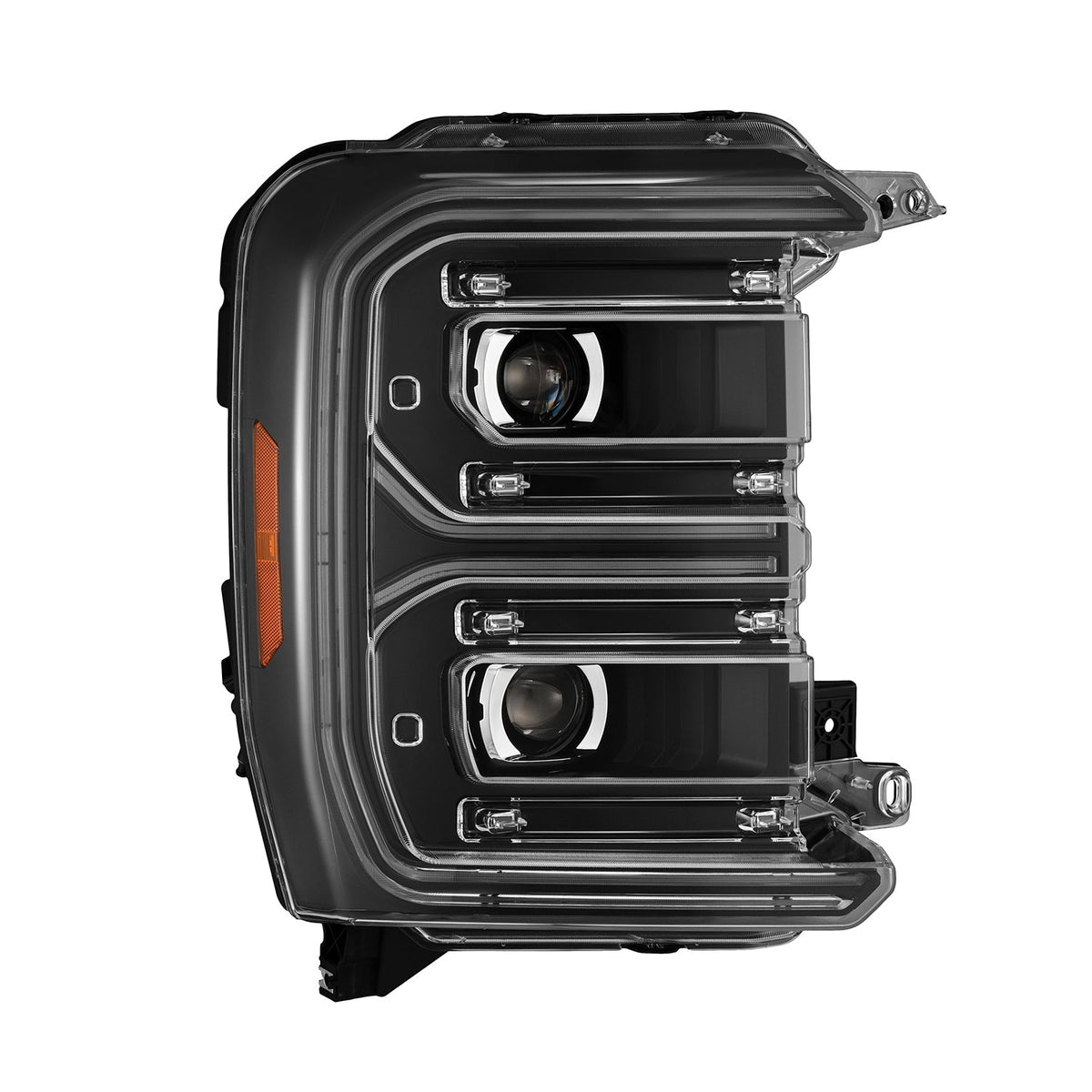 23-26 Ford Super Duty LUXX-Series LED Projector Headlights Black - Apollo Off-Road