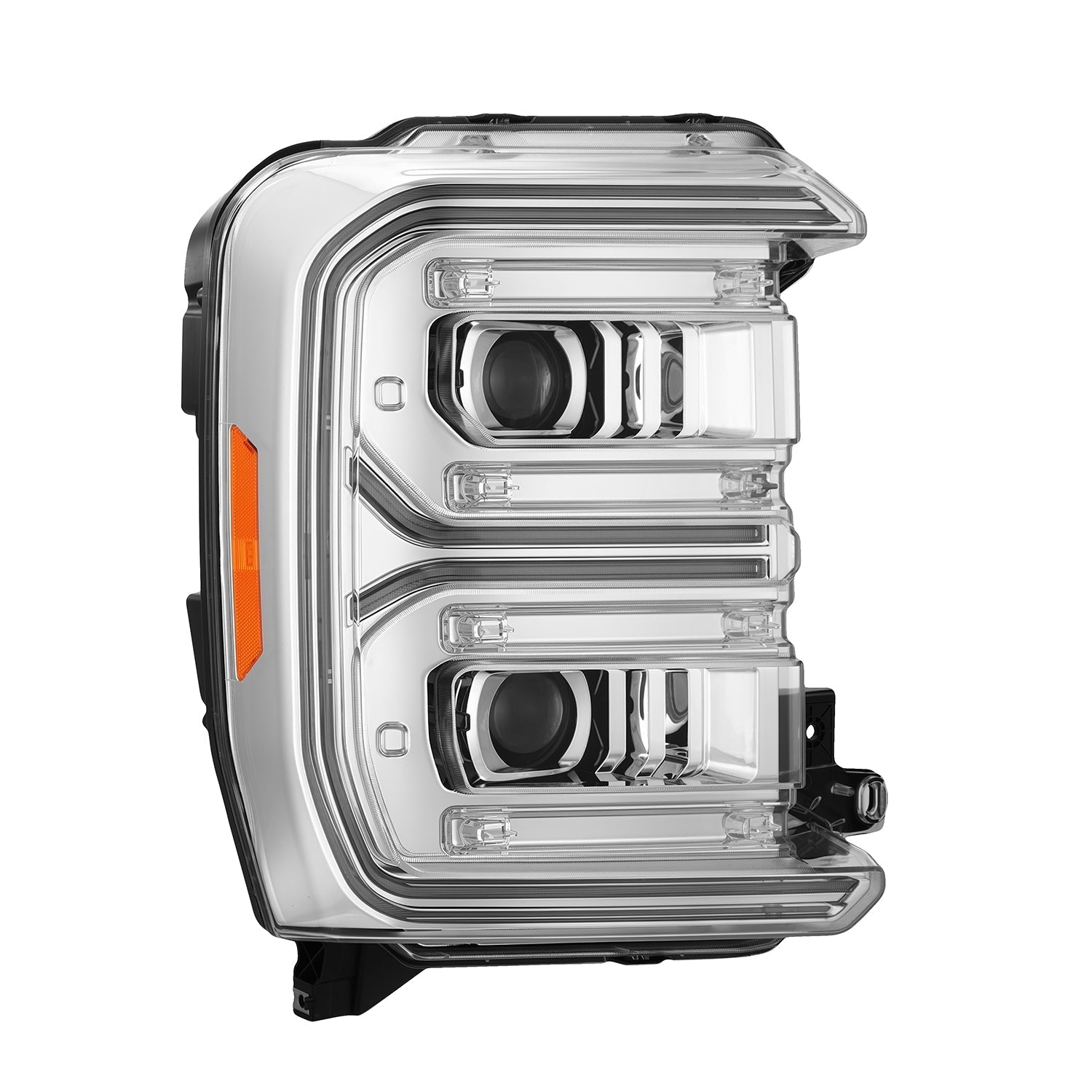 23-26 Ford Super Duty LUXX-Series LED Projector Headlights Chrome - Apollo Off-Road
