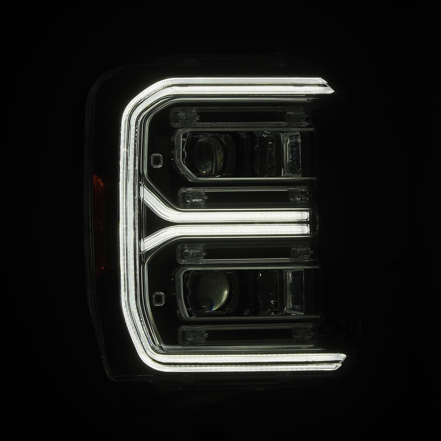 23-26 Ford Super Duty LUXX-Series LED Projector Headlights Chrome - Apollo Off-Road