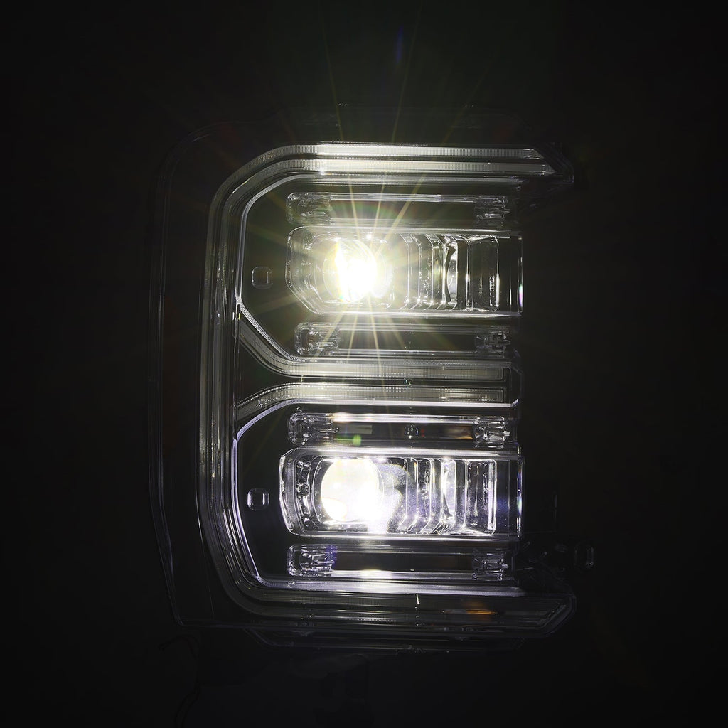 23-26 Ford Super Duty LUXX-Series LED Projector Headlights Chrome - Apollo Off-Road