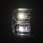 23-26 Ford Super Duty LUXX-Series LED Projector Headlights Chrome - Apollo Off-Road