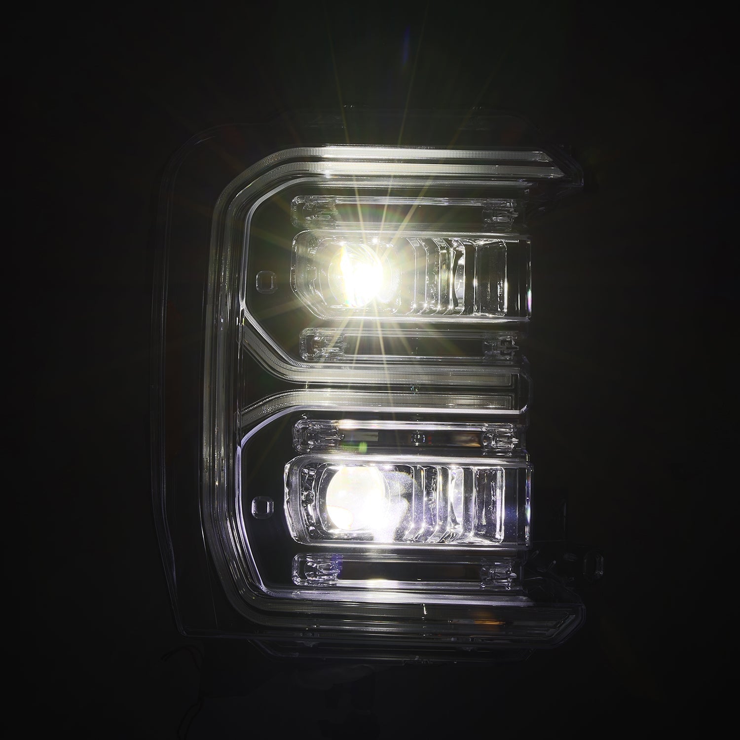 23-26 Ford Super Duty LUXX-Series LED Projector Headlights Chrome - Apollo Off-Road