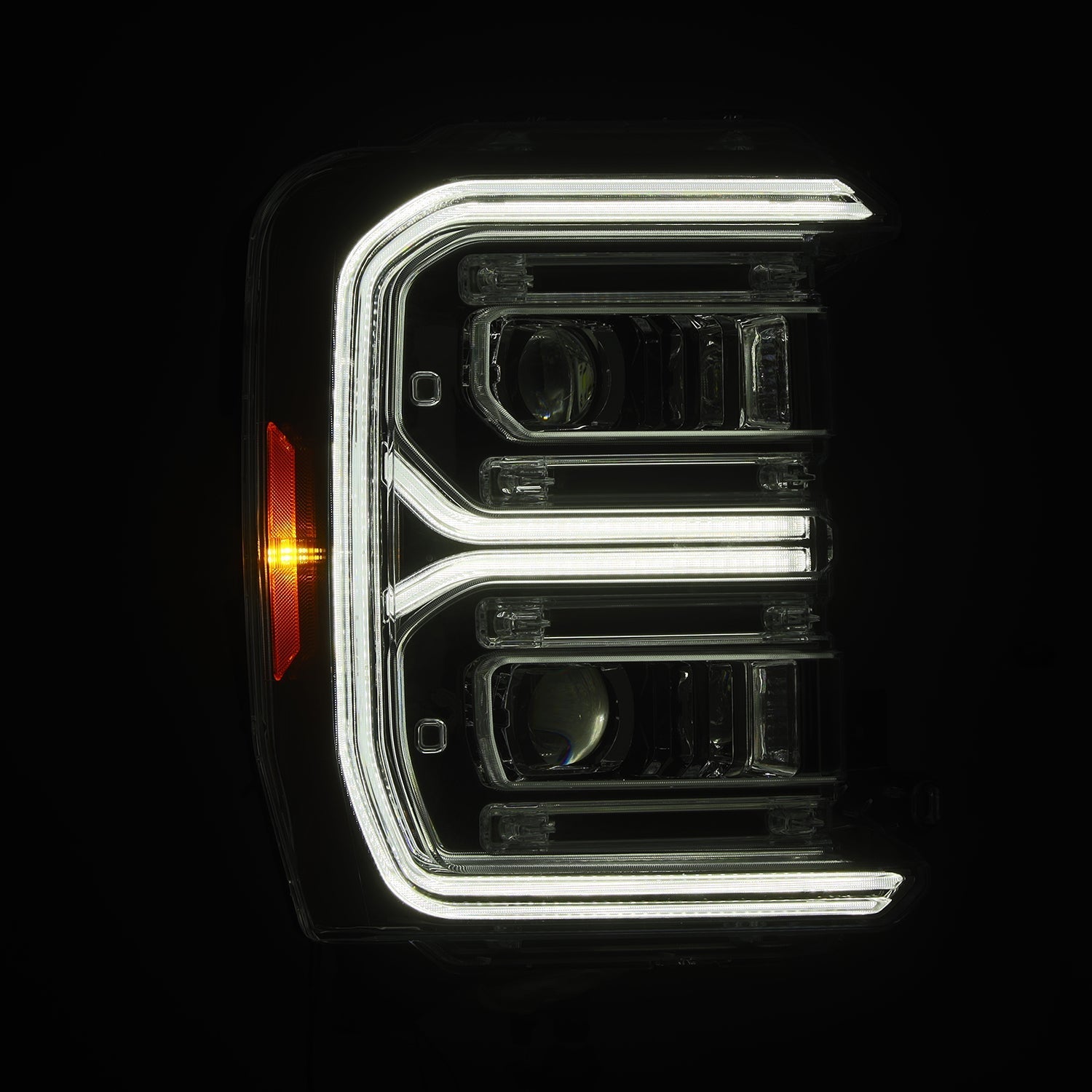 23-26 Ford Super Duty LUXX-Series LED Projector Headlights Chrome - Apollo Off-Road