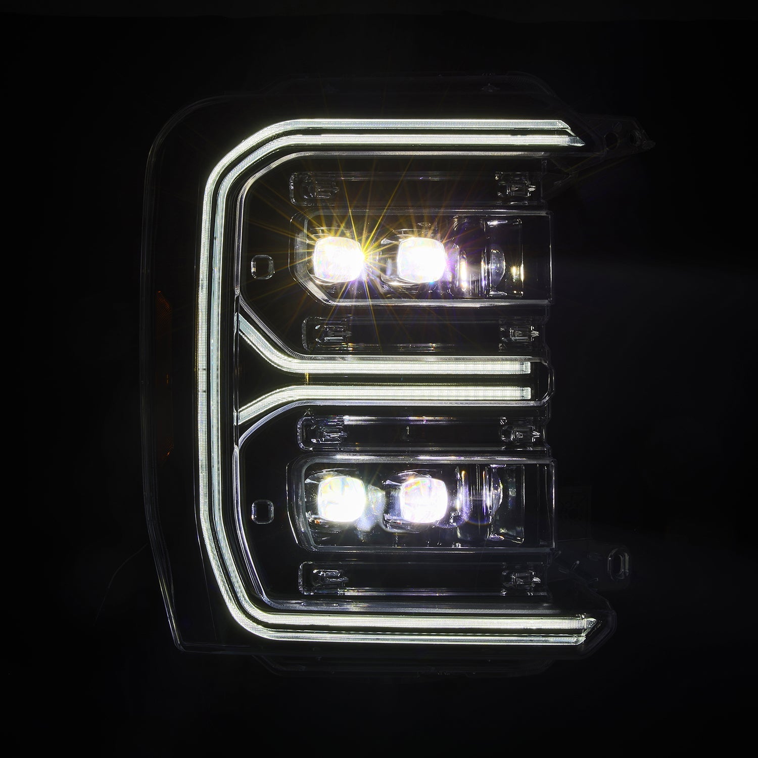23-26 Ford Super Duty NOVA-Series LED Projector Headlights Alpha-Black - Apollo Off-Road