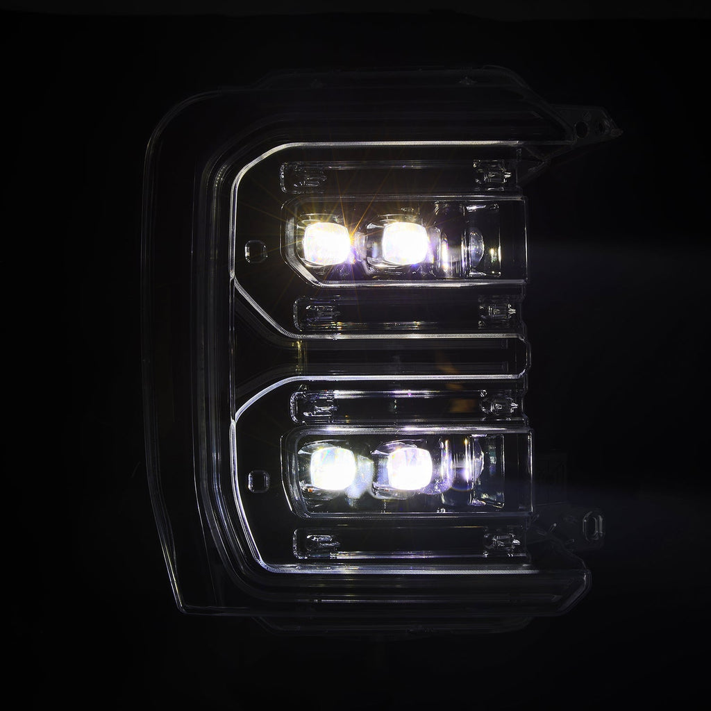 23-26 Ford Super Duty NOVA-Series LED Projector Headlights Alpha-Black - Apollo Off-Road