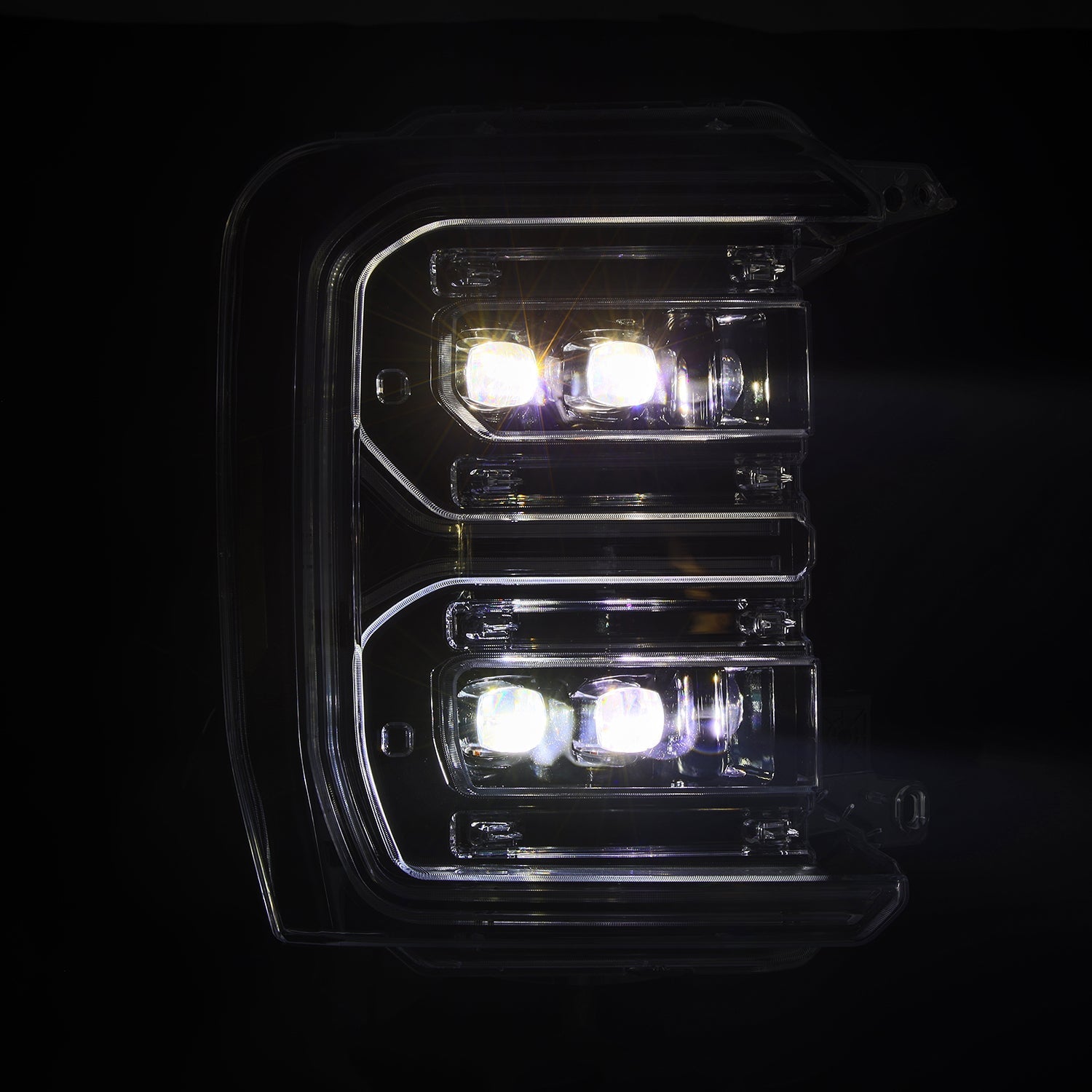 23-26 Ford Super Duty NOVA-Series LED Projector Headlights Alpha-Black - Apollo Off-Road