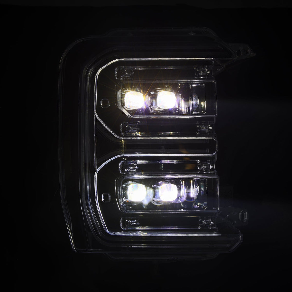 23-26 Ford Super Duty NOVA-Series LED Projector Headlights Alpha-Black - Apollo Off-Road