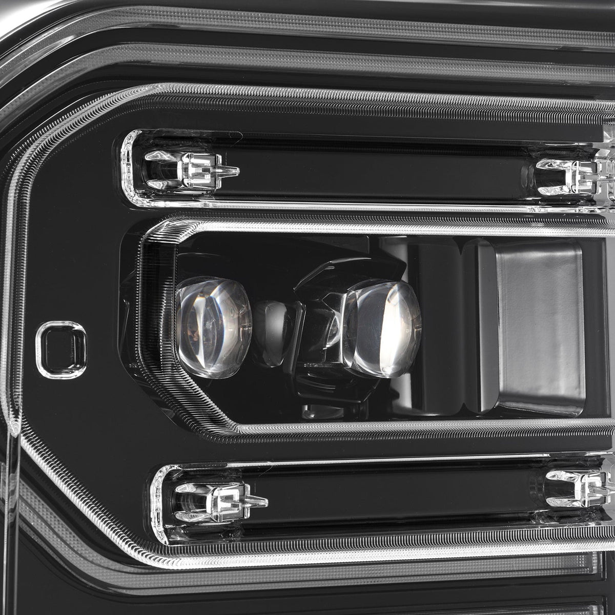 23-26 Ford Super Duty NOVA-Series LED Projector Headlights Alpha-Black - Apollo Off-Road