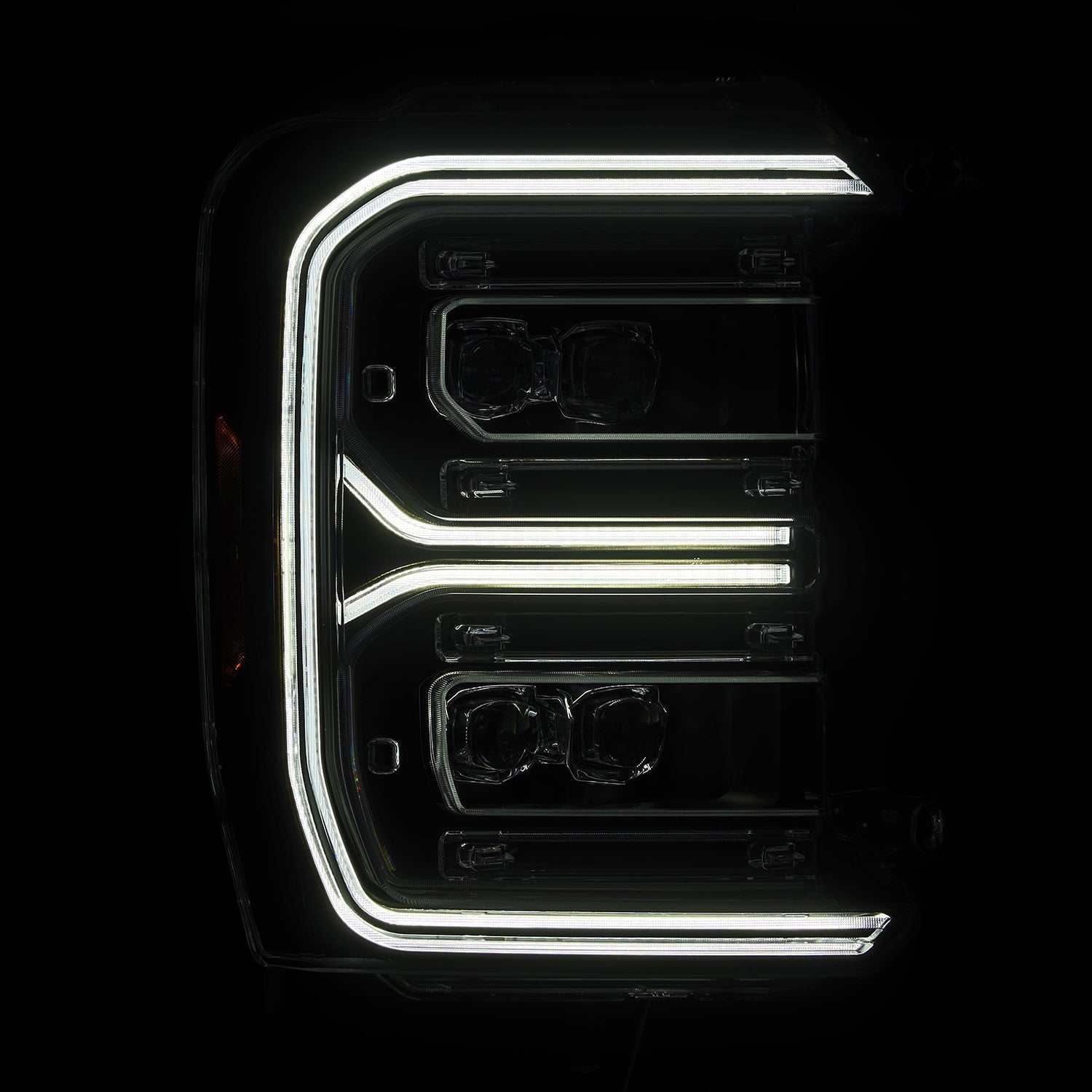 23-26 Ford Super Duty NOVA-Series LED Projector Headlights Black - Apollo Off-Road