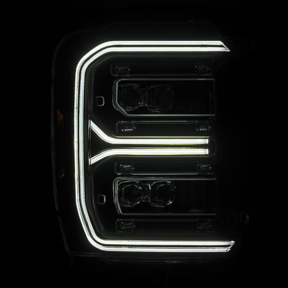 23-26 Ford Super Duty NOVA-Series LED Projector Headlights Black - Apollo Off-Road