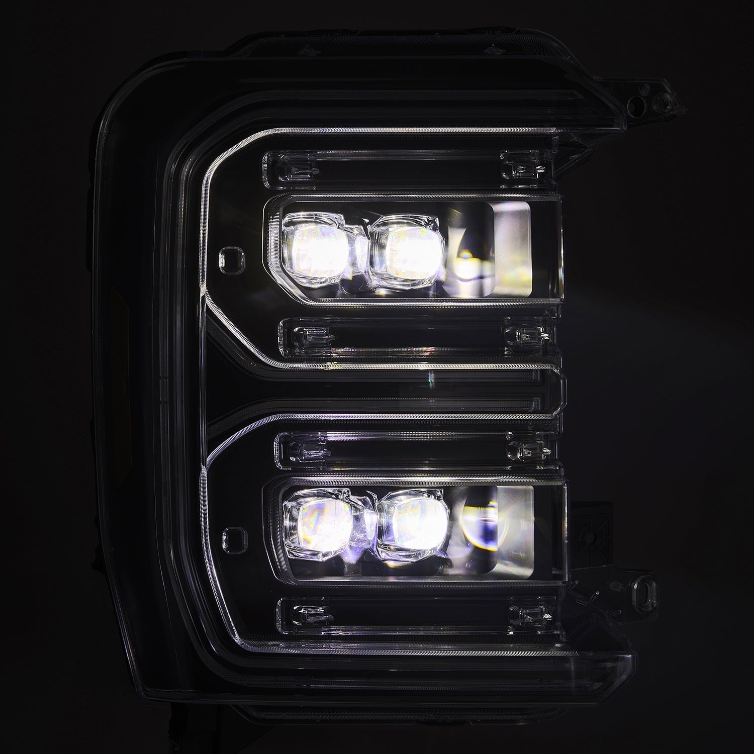 23-26 Ford Super Duty NOVA-Series LED Projector Headlights Black - Apollo Off-Road
