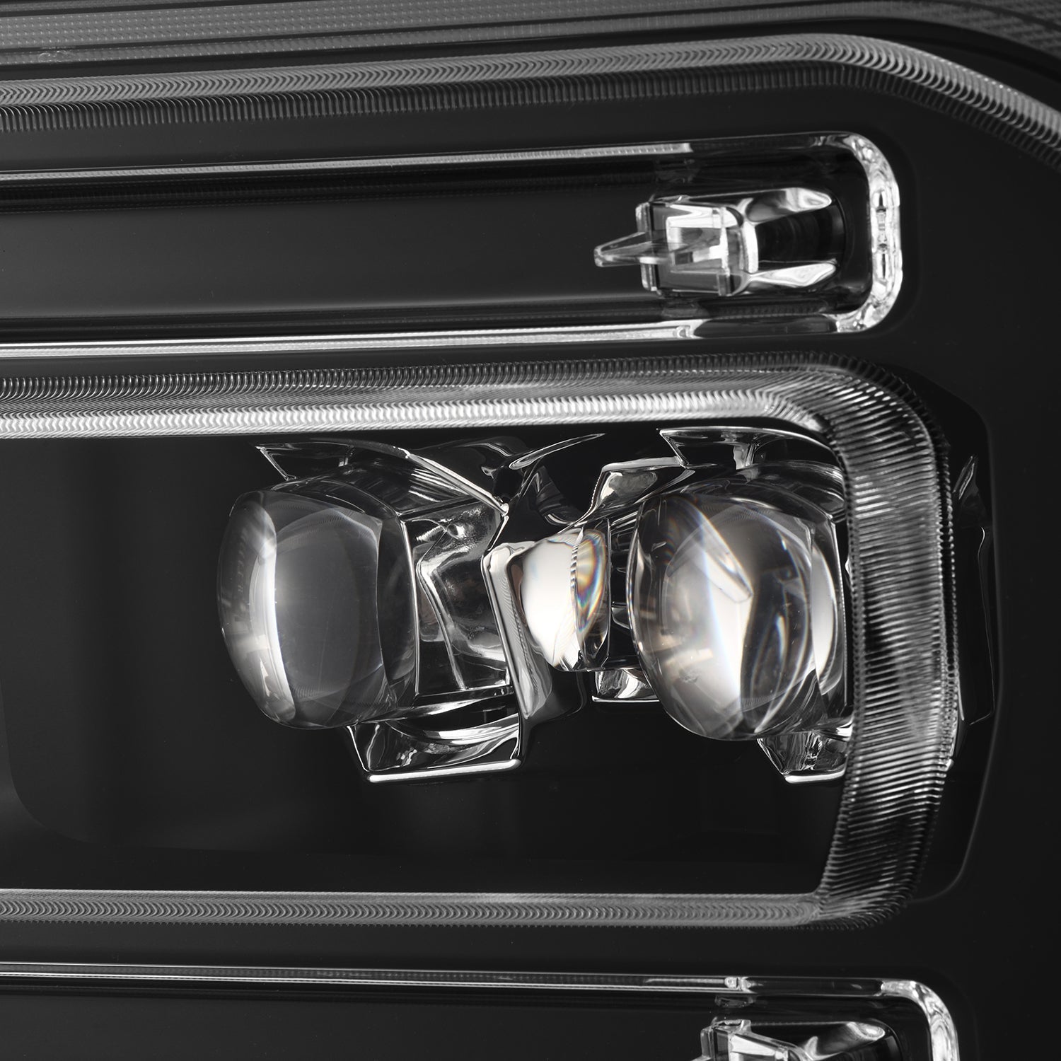 23-26 Ford Super Duty NOVA-Series LED Projector Headlights Black - Apollo Off-Road