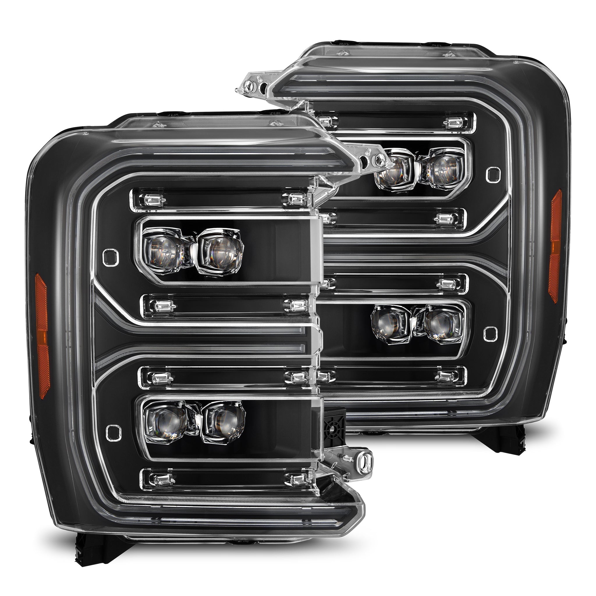 23-26 Ford Super Duty NOVA-Series LED Projector Headlights Black - Apollo Off-Road