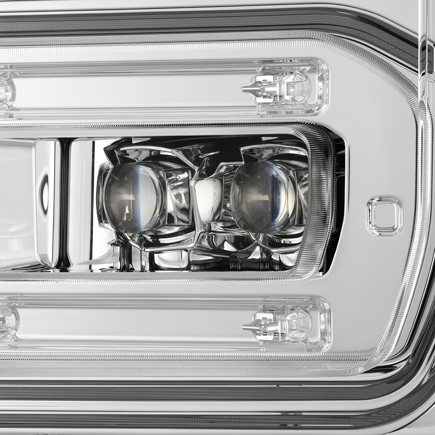 23-26 Ford Super Duty NOVA-Series LED Projector Headlights Chrome - Apollo Off-Road