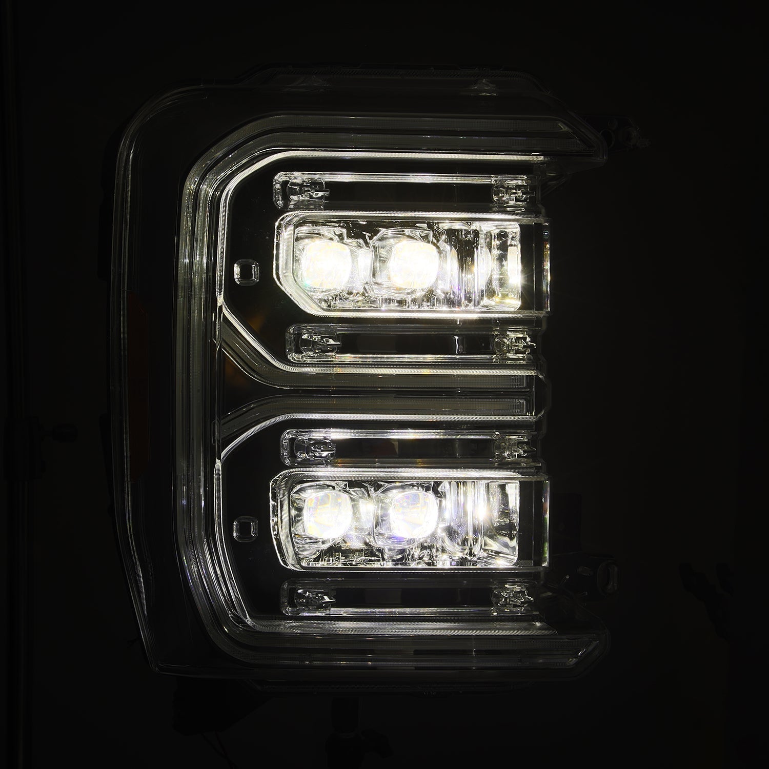 23-26 Ford Super Duty NOVA-Series LED Projector Headlights Chrome - Apollo Off-Road