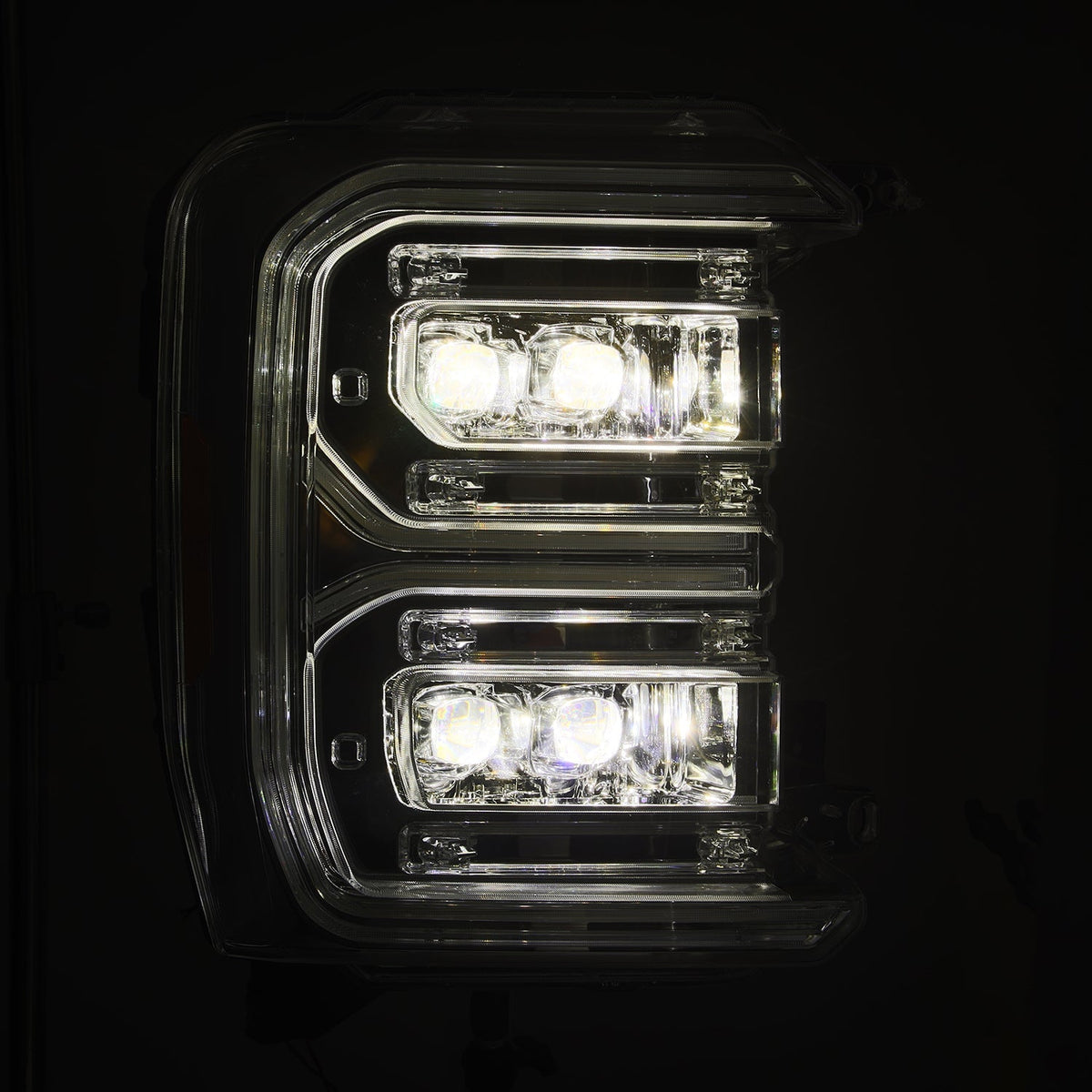 23-26 Ford Super Duty NOVA-Series LED Projector Headlights Chrome - Apollo Off-Road