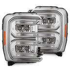 23-26 Ford Super Duty NOVA-Series LED Projector Headlights Chrome - Apollo Off-Road