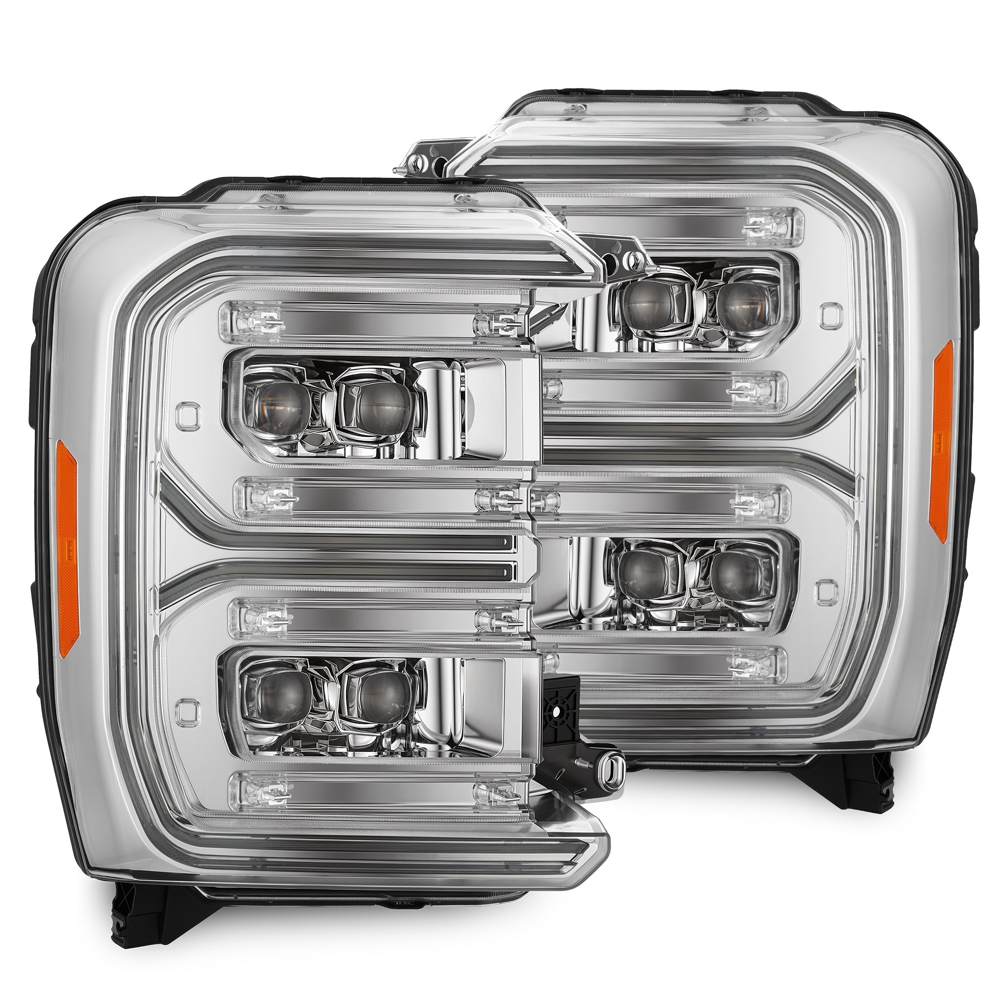 23-26 Ford Super Duty NOVA-Series LED Projector Headlights Chrome - Apollo Off-Road