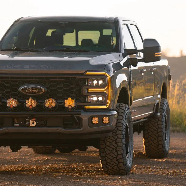 23-26 Ford Super Duty NOVA-Series LED Projector Headlights Chrome - Apollo Off-Road
