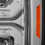 23-26 Ford Super Duty NOVA-Series LED Projector Headlights Chrome - Apollo Off-Road