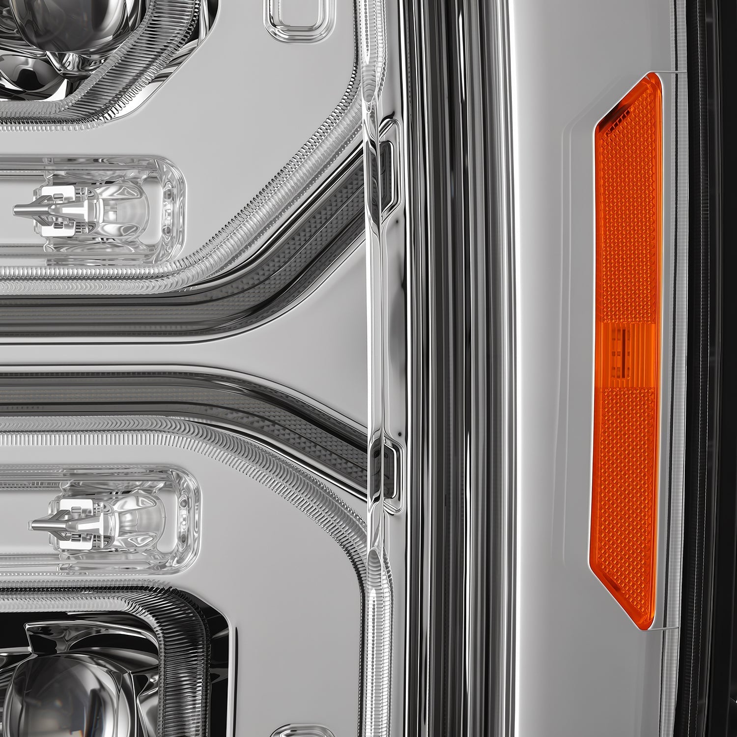 23-26 Ford Super Duty NOVA-Series LED Projector Headlights Chrome - Apollo Off-Road