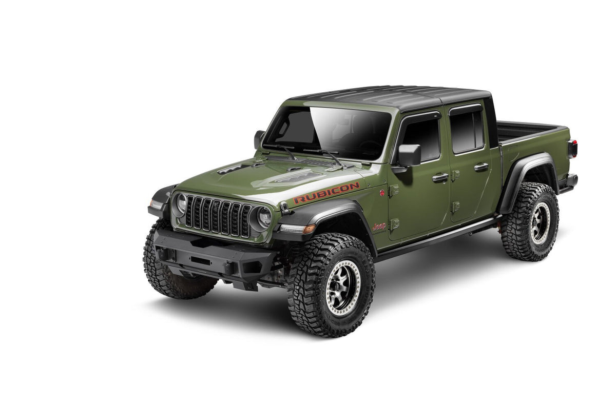 Trailline Front Stubby Bumper Textured Black 2018-2026 Jeep Wrangler JL 2020-2025 Jeep Gladiator Go Rhino