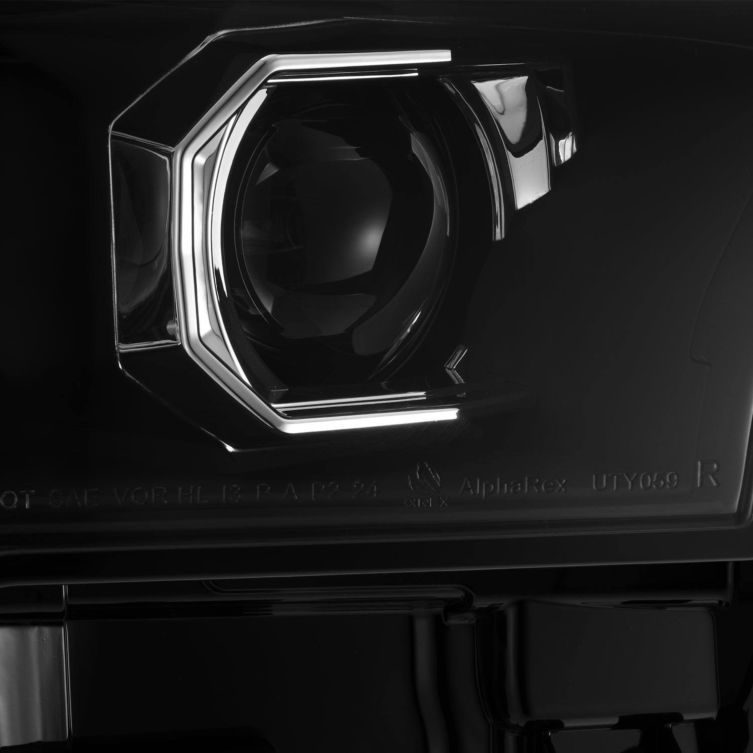 24-24 Toyota Tacoma LUXX-Series LED Projector Headlights Black - Apollo Off-Road