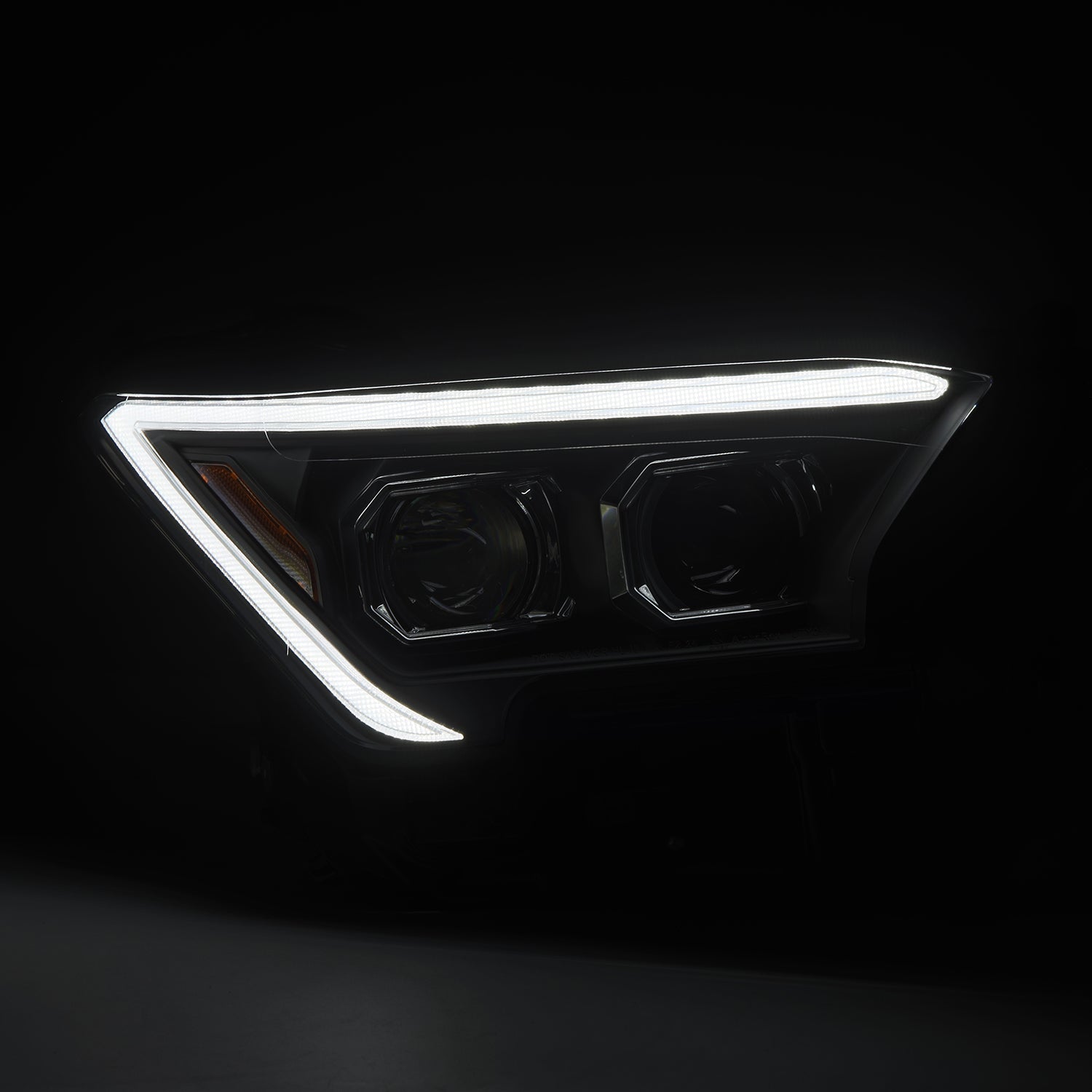 24-24 Toyota Tacoma LUXX-Series LED Projector Headlights Black - Apollo Off-Road