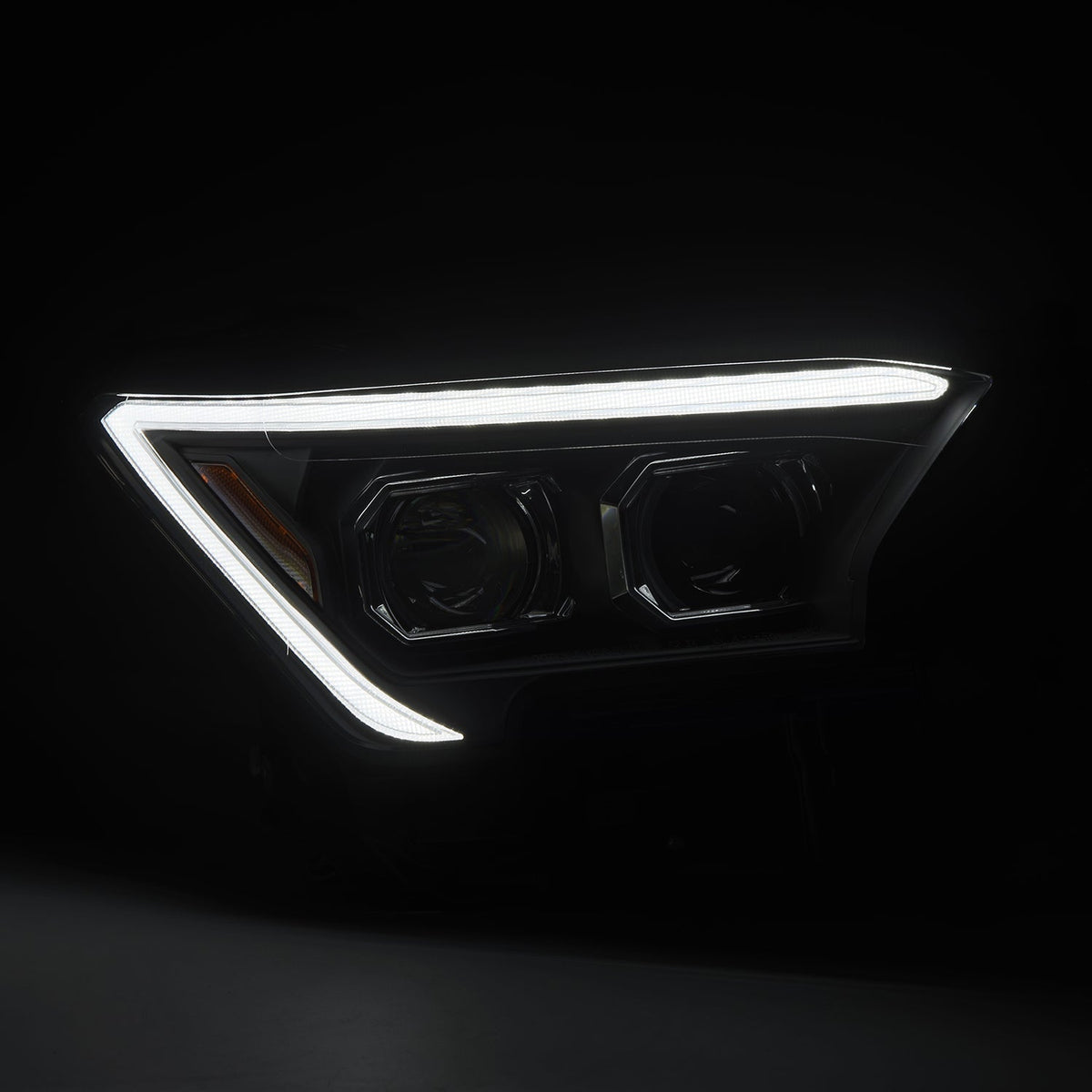 24-24 Toyota Tacoma LUXX-Series LED Projector Headlights Black - Apollo Off-Road