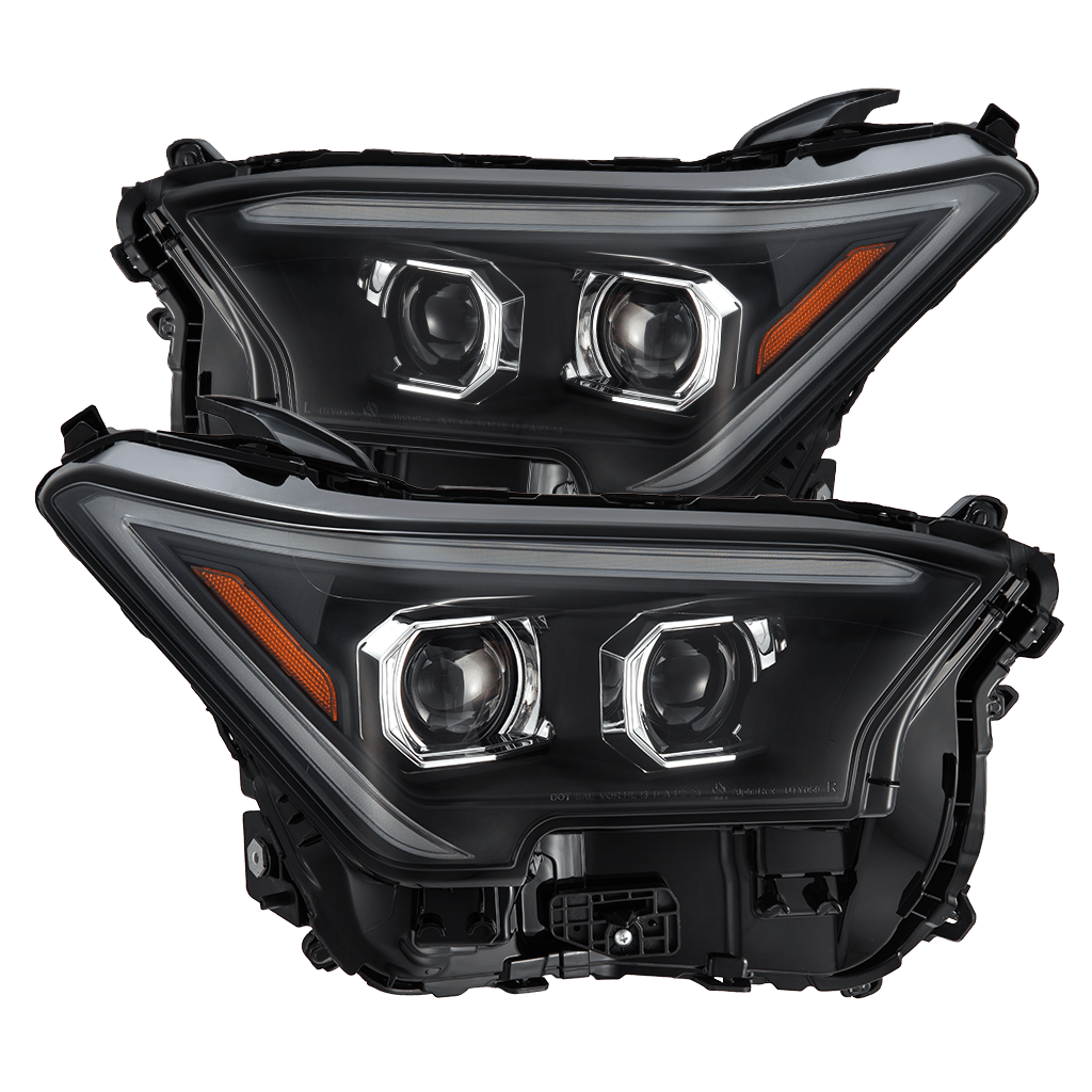 24-24 Toyota Tacoma LUXX-Series LED Projector Headlights Black - Apollo Off-Road