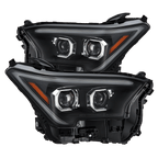 24-24 Toyota Tacoma LUXX-Series LED Projector Headlights Black - Apollo Off-Road