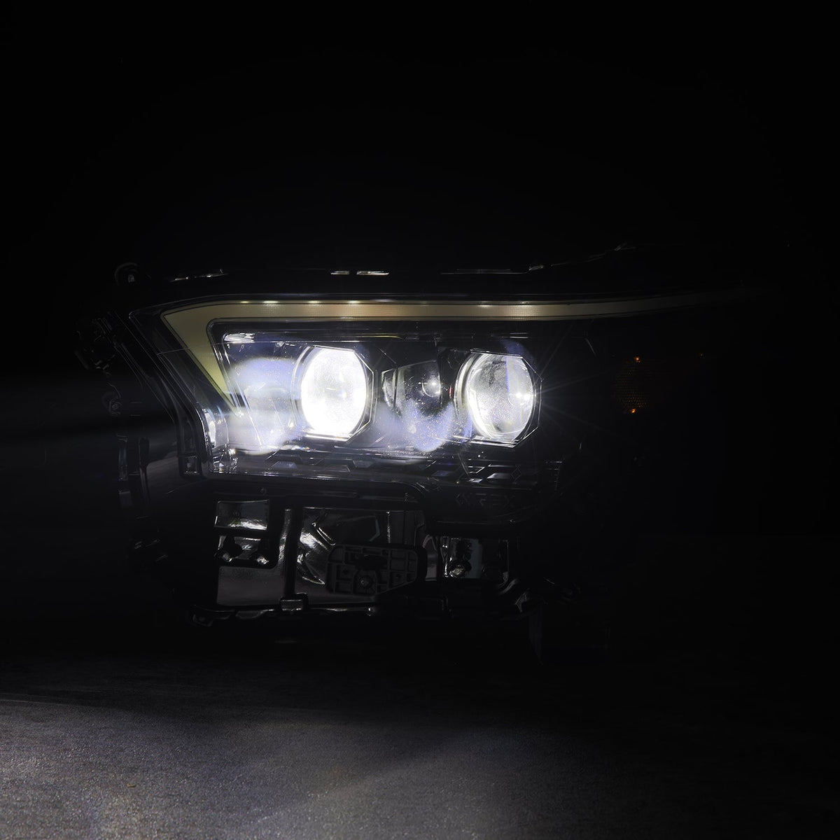24-25 Toyota 4Runner/Tacoma LUXX-Series LED Projector Headlights Alpha-Black - Apollo Off-Road