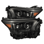 24-25 Toyota 4Runner/Tacoma LUXX-Series LED Projector Headlights Alpha-Black - Apollo Off-Road