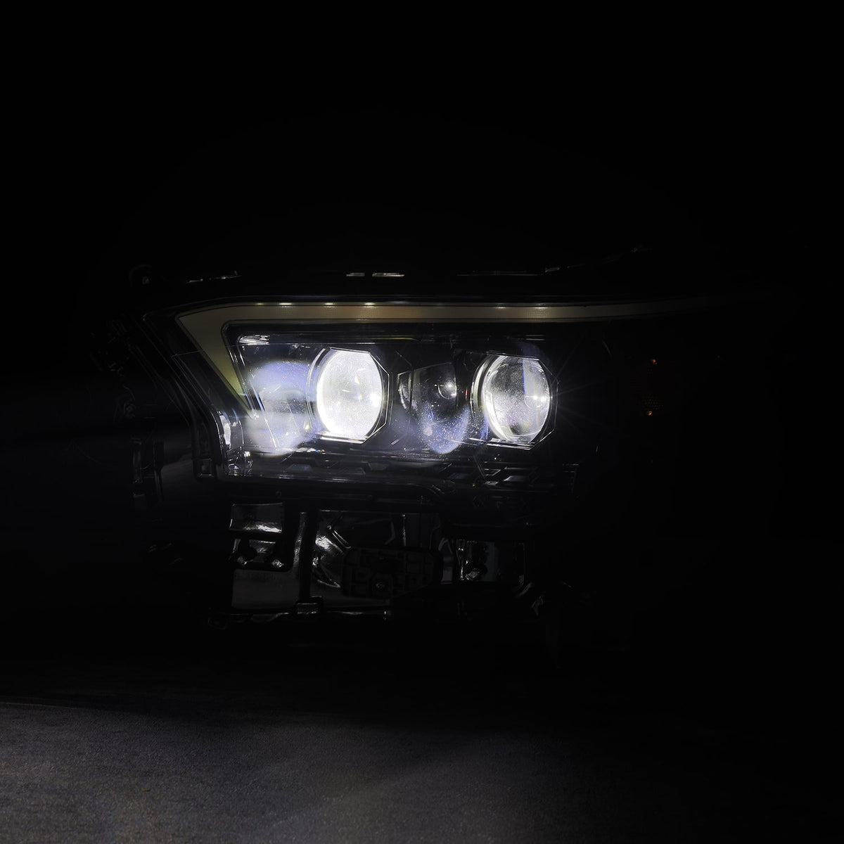 24-25 Toyota 4Runner/Tacoma LUXX-Series LED Projector Headlights Alpha-Black - Apollo Off-Road