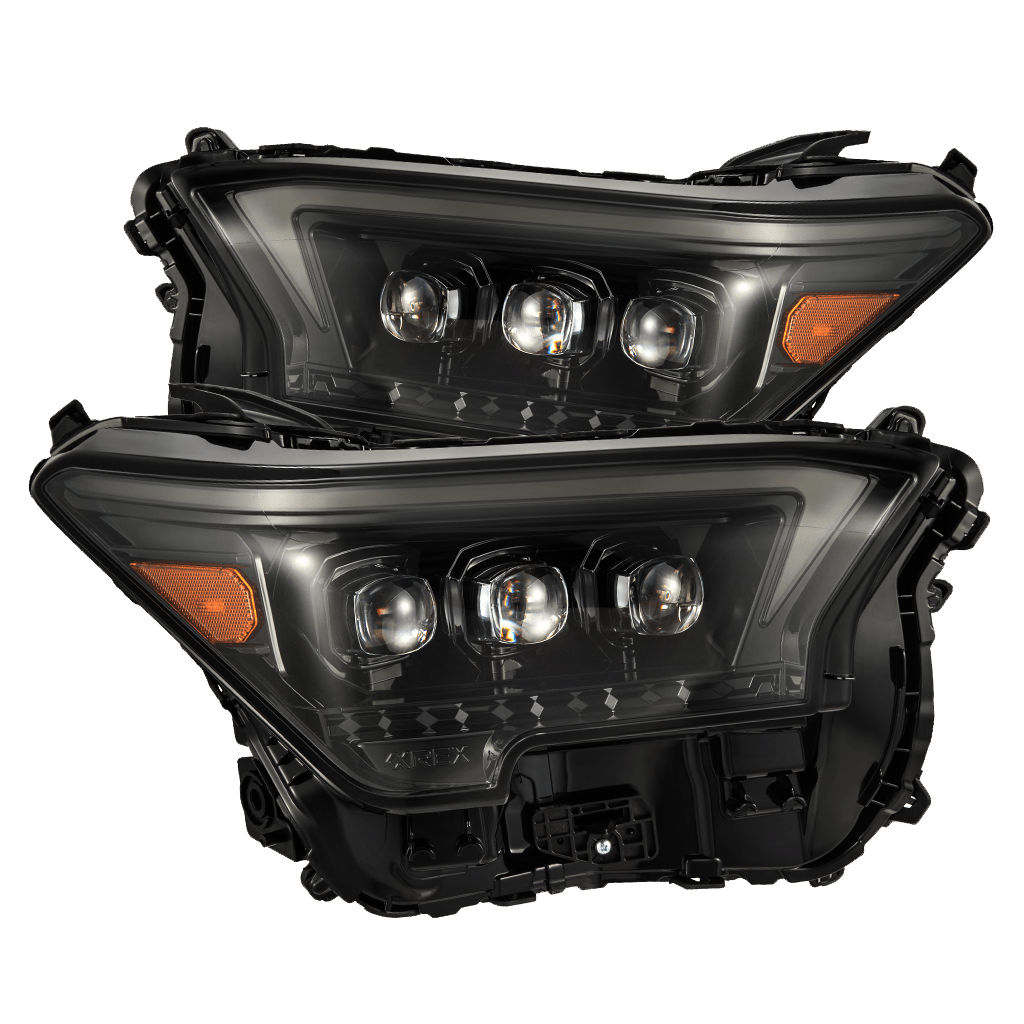 24-25 Toyota 4Runner/Tacoma NOVA-Series LED Projector Headlights Alpha-Black - Apollo Off-Road