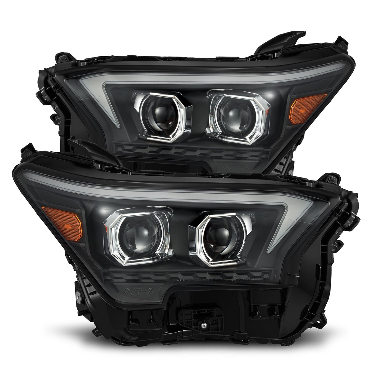 24-25 Toyota 4Runner/Tacoma LUXX-Series LED Projector Headlights Black - Apollo Off-Road