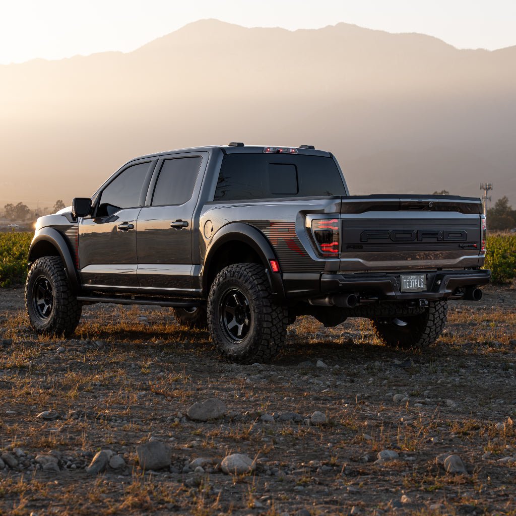 24-26 Ford F-150 / F-150 Raptor LUXX-Series LED Tail Lights Black-Red - Apollo Off-Road
