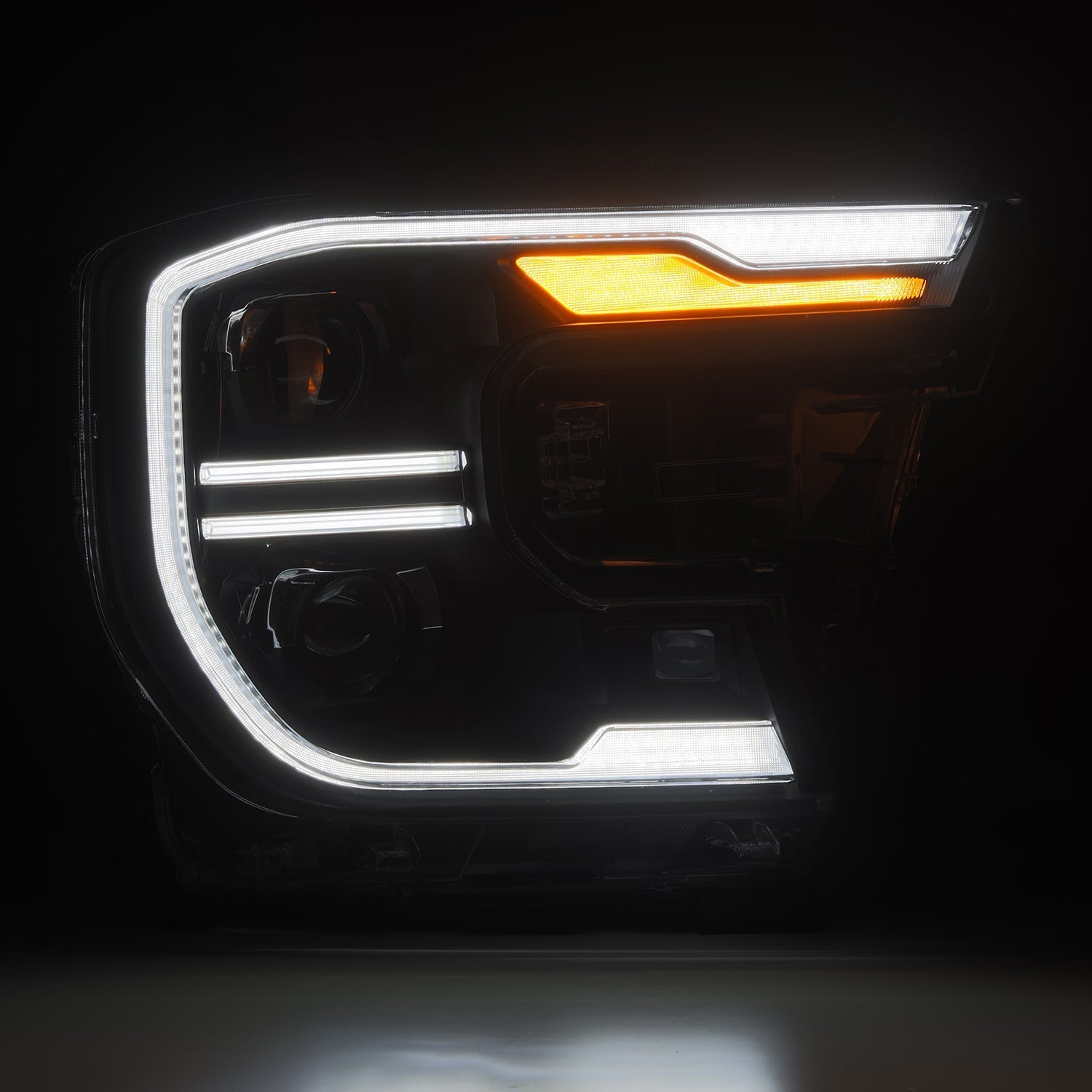 24-26 Ford Ranger / Raptor LUXX-Series LED Projector Headlights Black - Apollo Off-Road