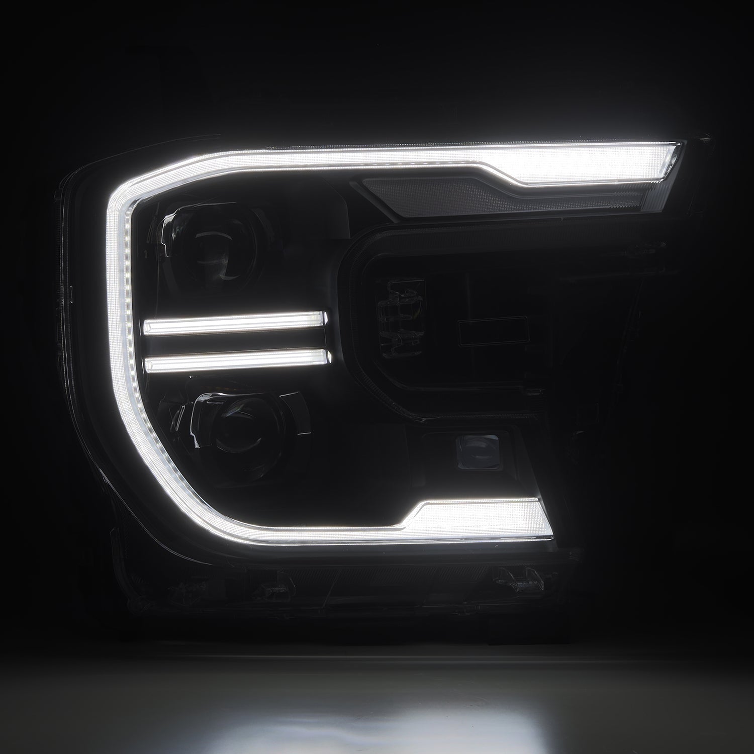 24-26 Ford Ranger / Raptor LUXX-Series LED Projector Headlights Black - Apollo Off-Road
