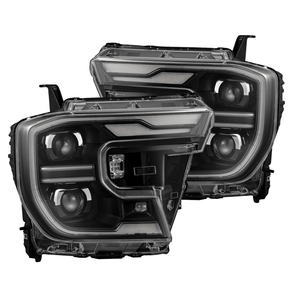 24-26 Ford Ranger / Raptor LUXX-Series LED Projector Headlights Black - Apollo Off-Road