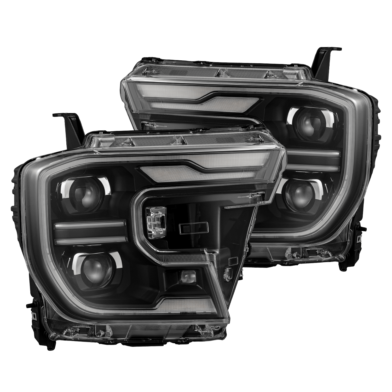24-26 Ford Ranger / Raptor LUXX-Series LED Projector Headlights Black - Apollo Off-Road